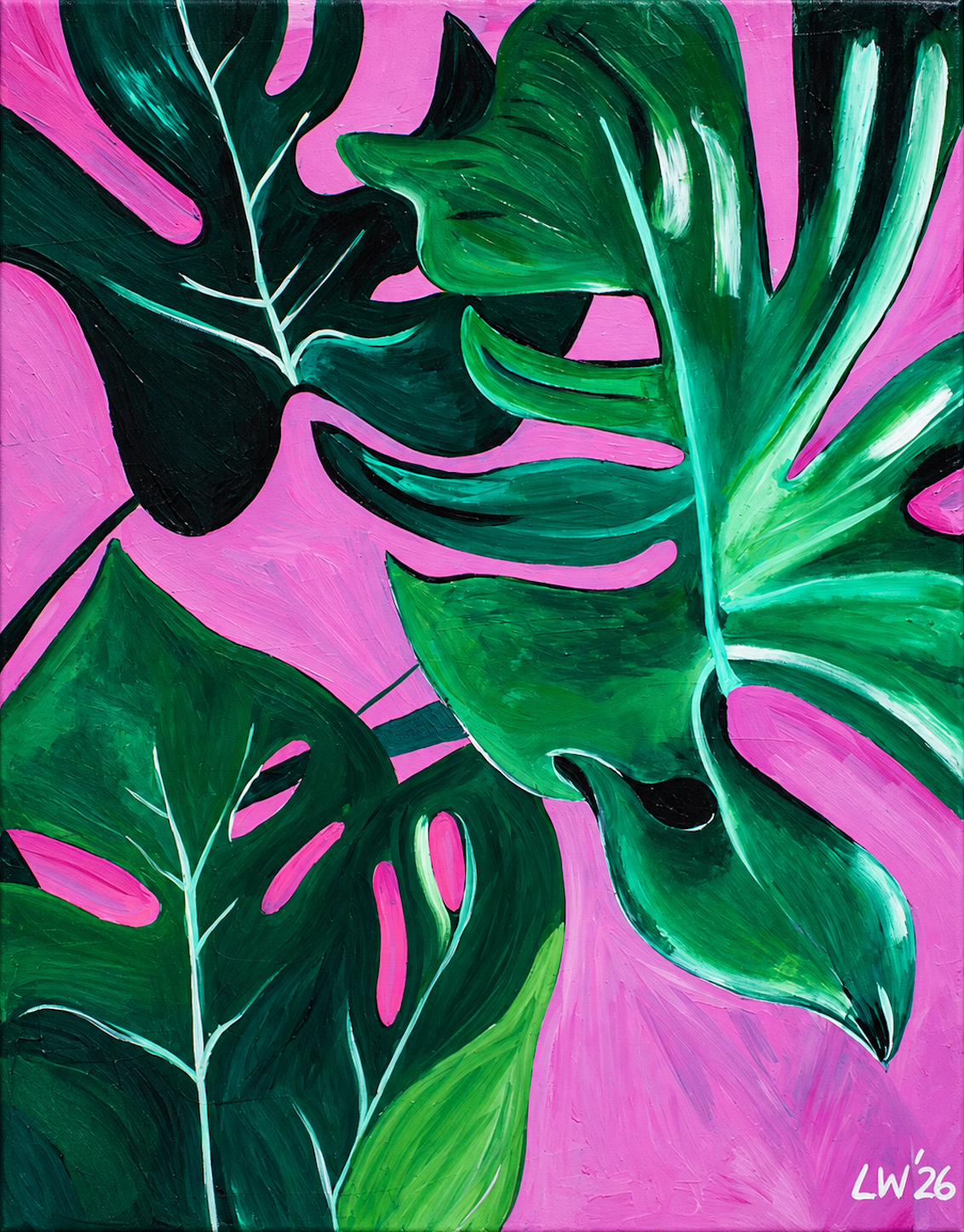 Leah Wood, Pink Leaves, 2026