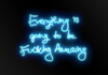Fucking Amazing (blue on black) - neon light