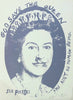 God Save The Queen Postage Stamp (Blue & White)