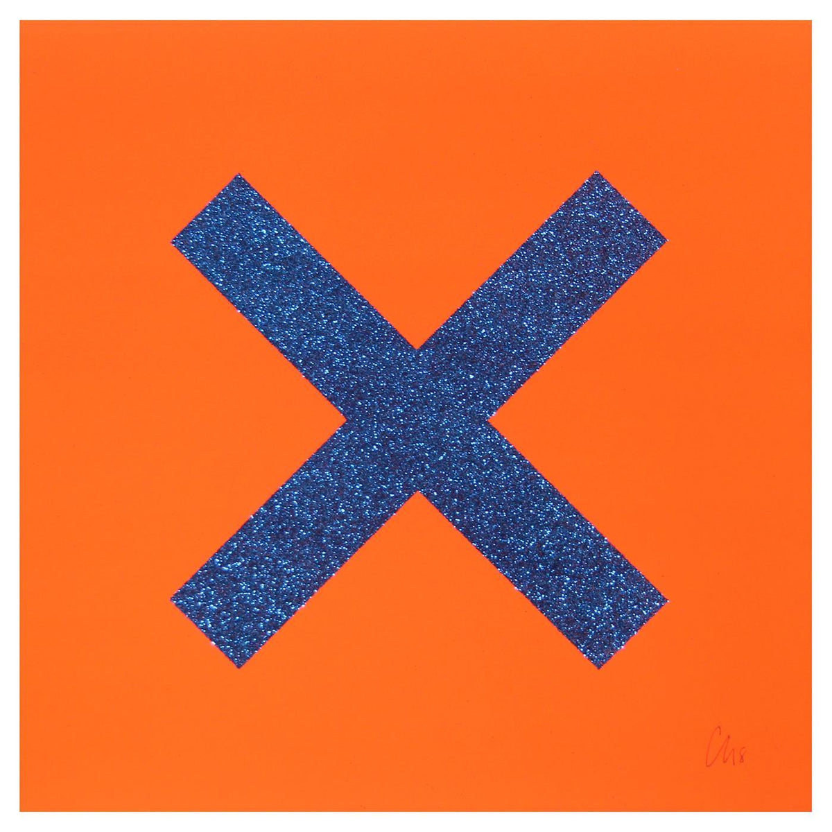 X Marks The Spot (Blue on Orange)